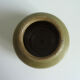 Vase vintage boule céramique en grès vert