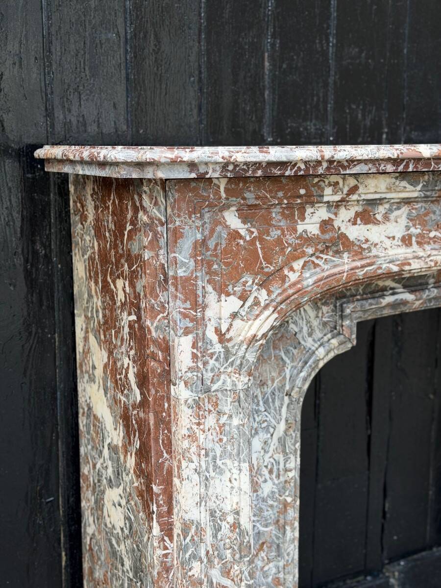 Regency fireplace in grey Ardennes marble, 18th century