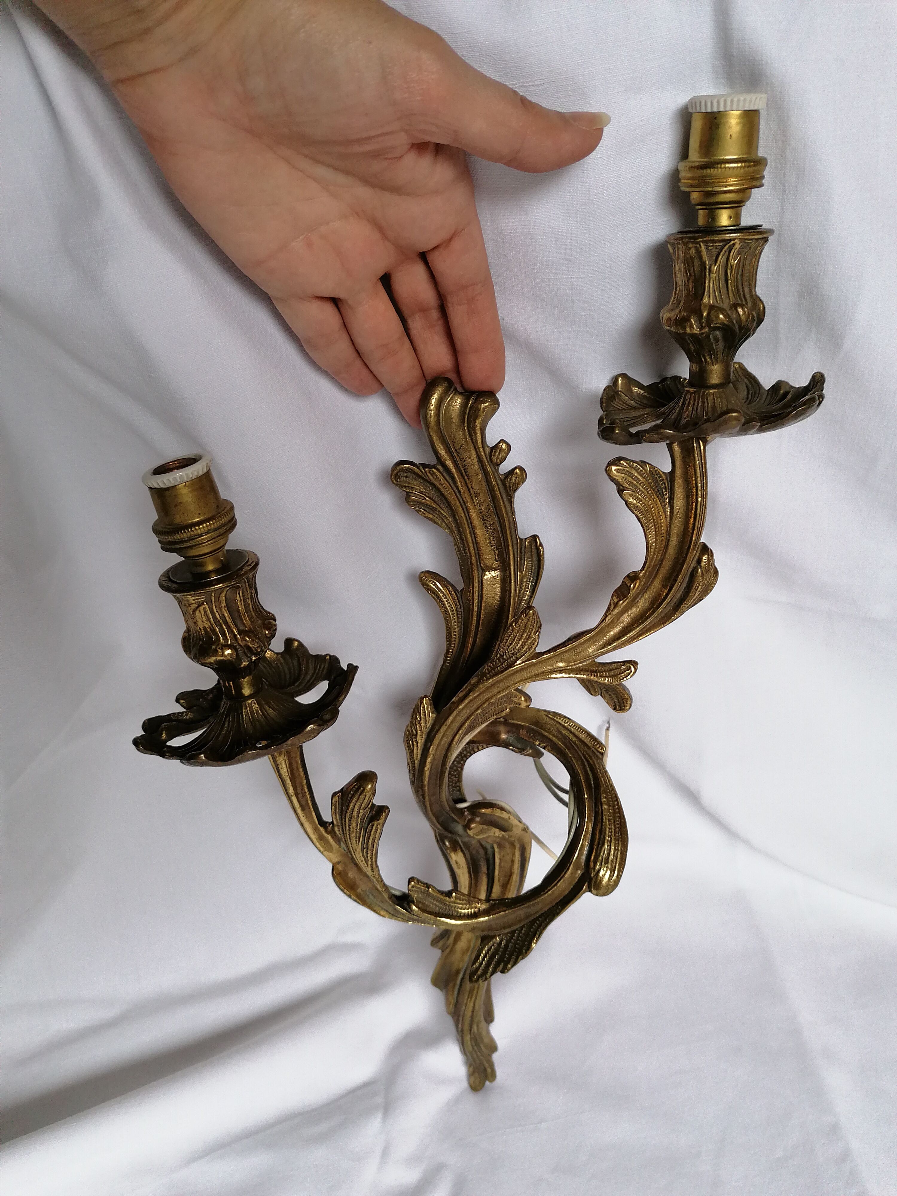 Wall light bronze style Louis XV