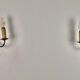 Wall lamps (the pair) in vintage bronze 70'S