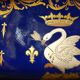 Gardener in blue porcelain of Tours, signed Herbinière.  Nineteenth century.