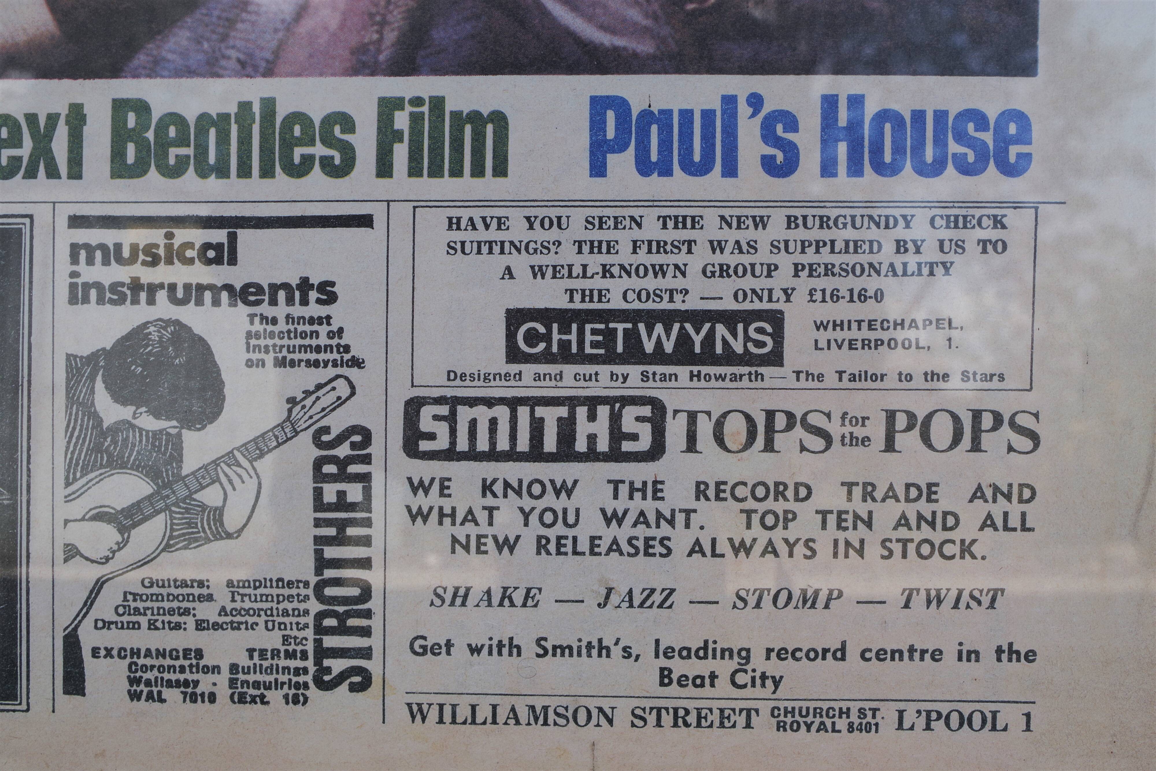 Vintage Beatles poster depicting John Lennon