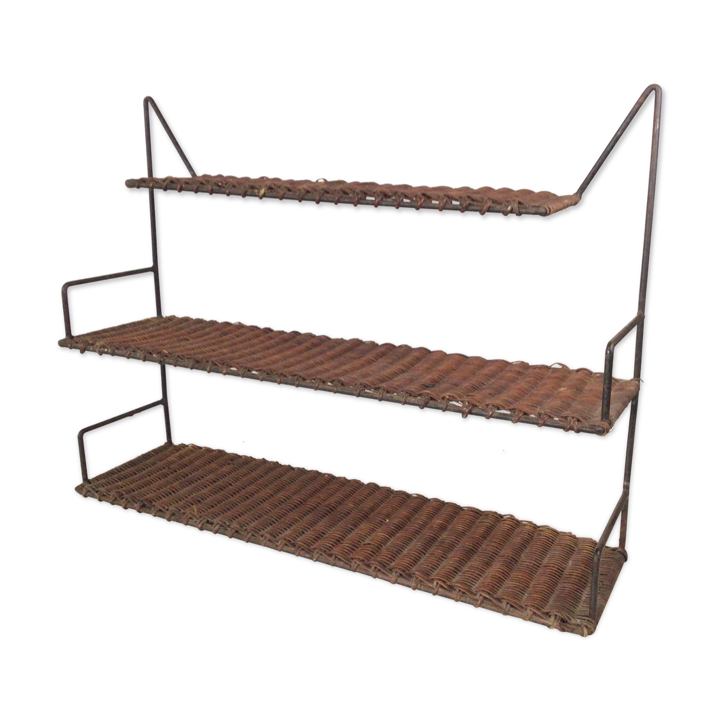 Metal and wicker shelf Raoul Guys