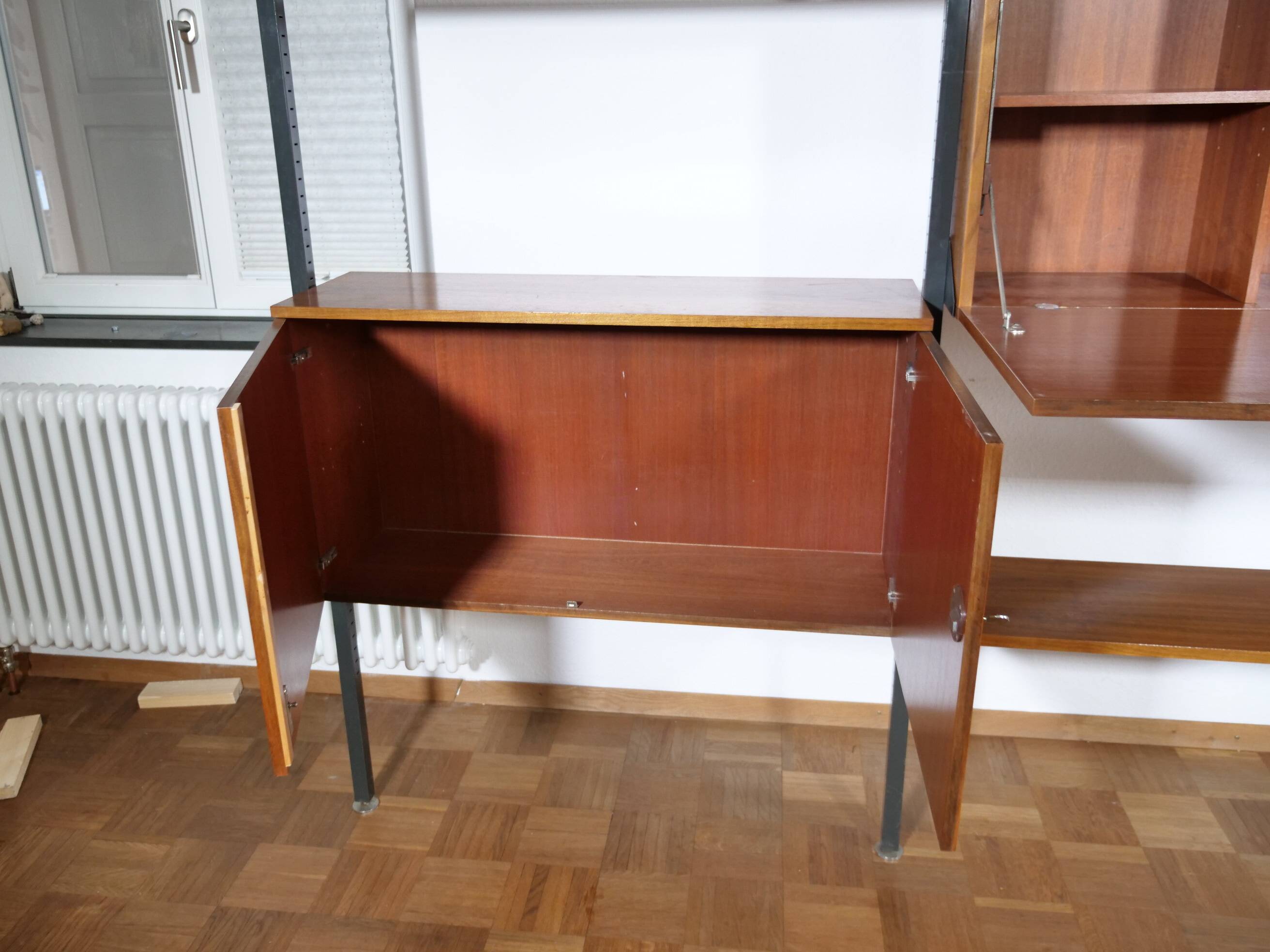 Mid-Century Teak Modular Wall Unit and Room Divider from Italy, 1960s