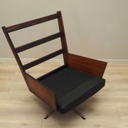 Fauteuil de bureau en cuir, design danois, années 1970, production : Danemark
