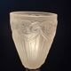 Art Deco table lamp – Silver bronze & pressed/molded glass
