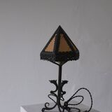 Lampe de table dragon en fer forgé, style Arts & Crafts | Italie | Années 1910