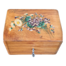 Vintage varnished wood jewelry box