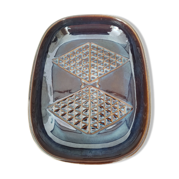 Einar Johansen glazed stoneware serving dish for Soholm