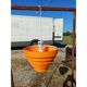 Vintage orange plastic pendant light