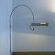 Vintage adjustable wall light, chrome and white lacquered metal, Italy 1970