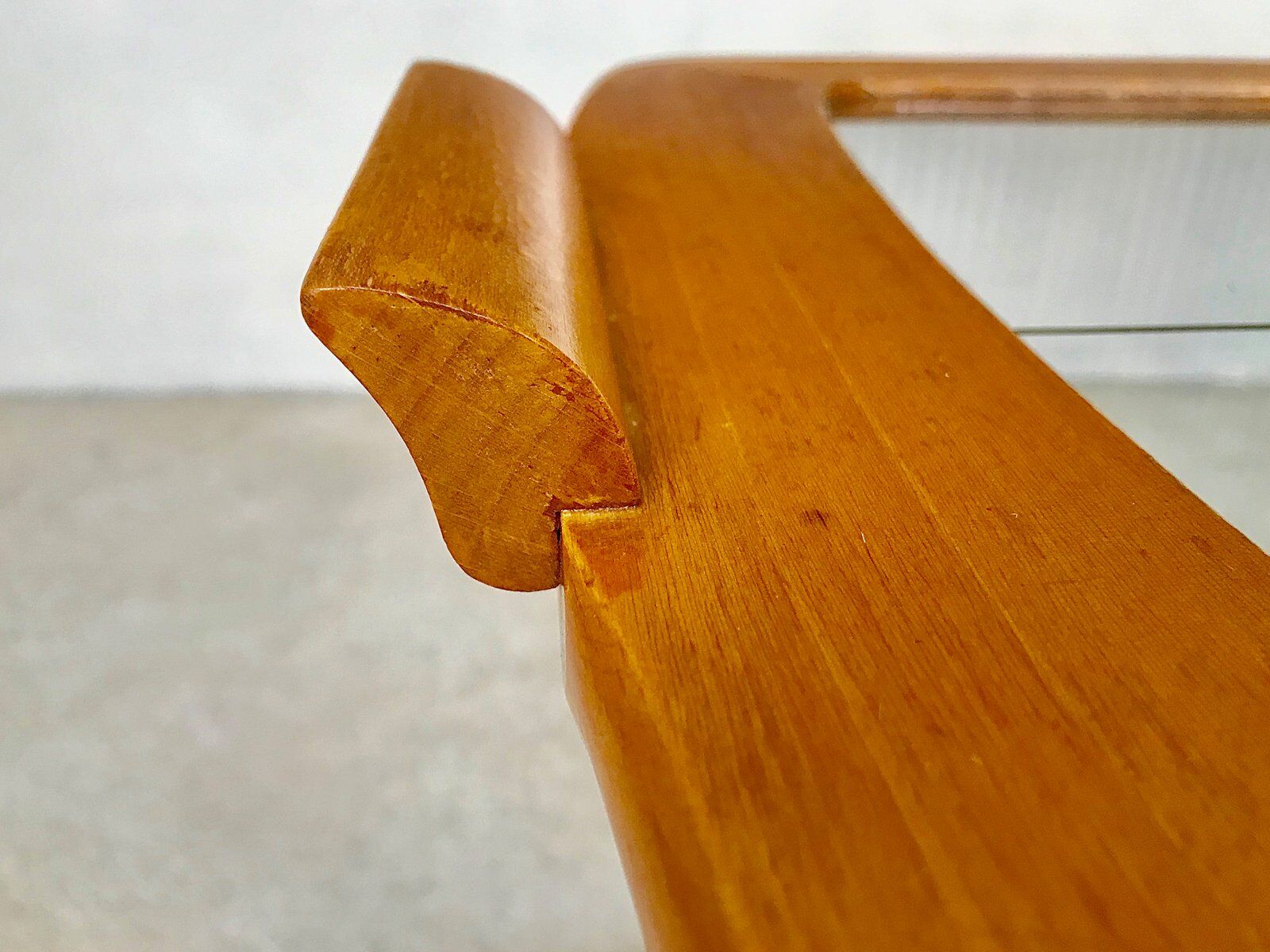 Mid-Century Modern Beech, Glass & Brass Serving Trolley, Germany 1950s