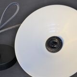 Vintage white opaline pendant lamp and retro cord