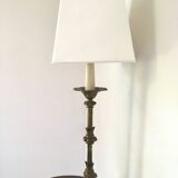 High brass table lamp