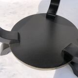 Art deco black and gold side table