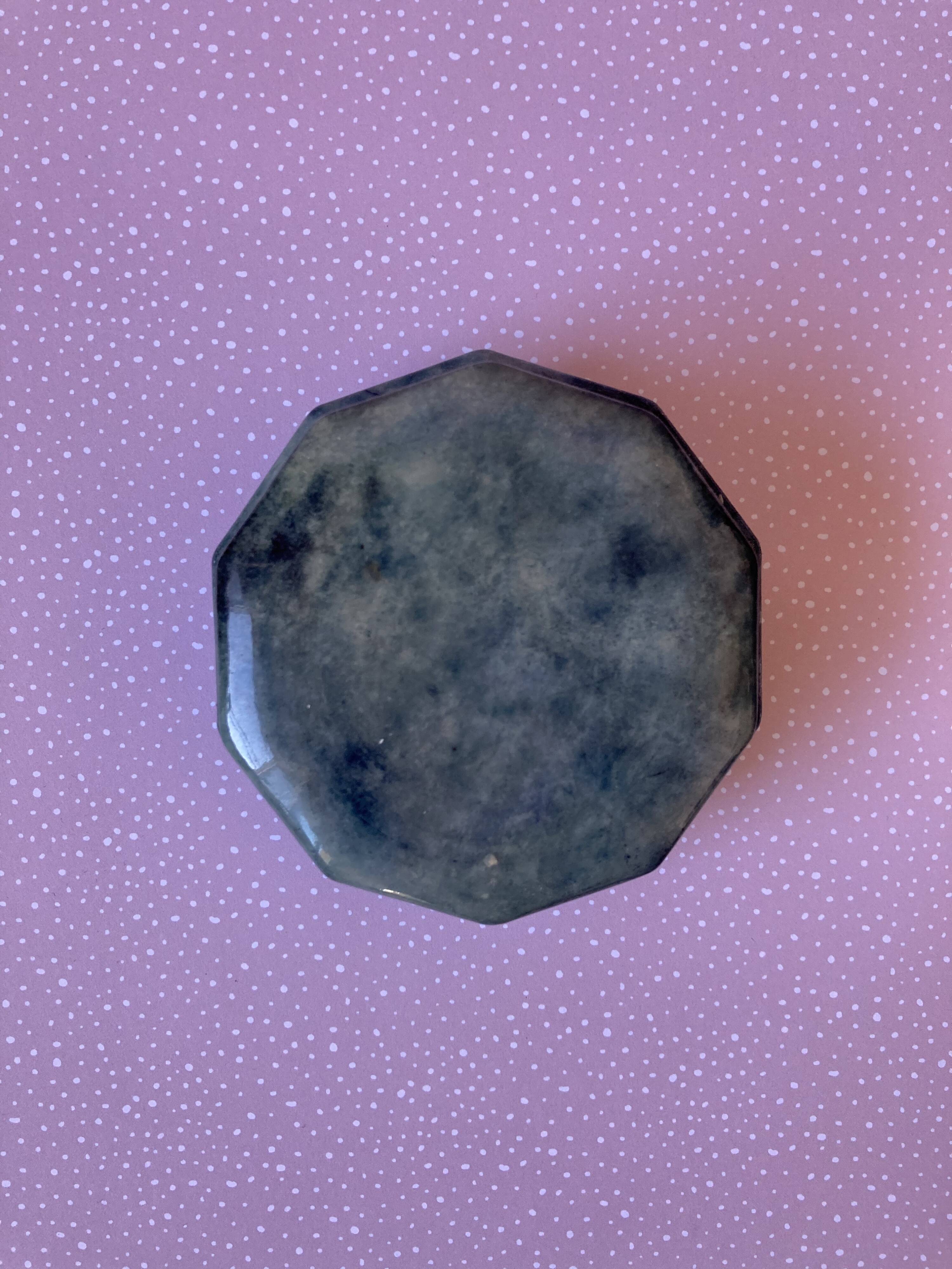 Blue marble jewelry box