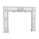 Front of fireplace 19th cerused oak old gray