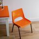 Vintage orange children's chair from the seventies.