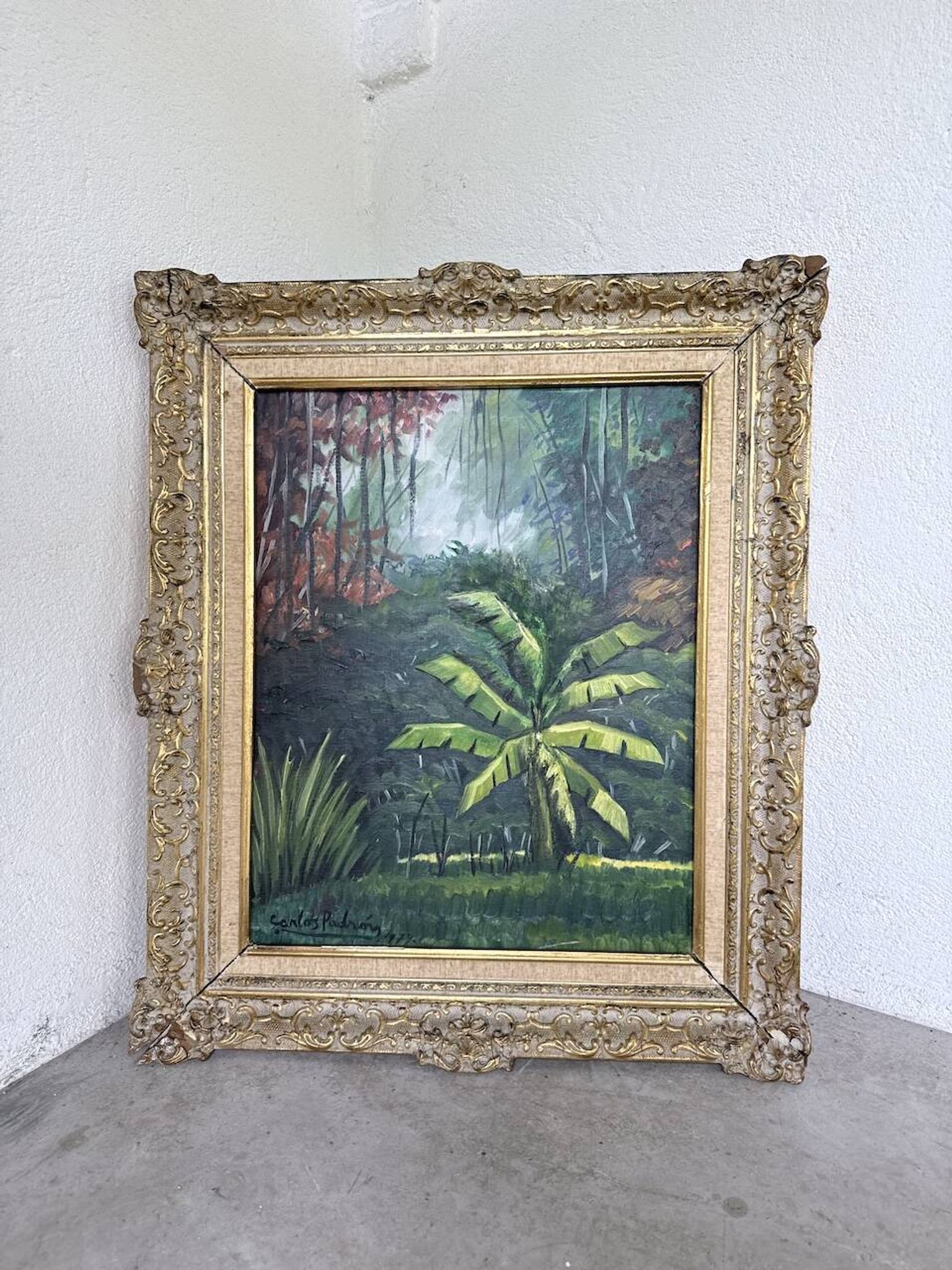 Framed oil painting "forest"