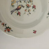 Assiette creuse porcelaine Sarguemines oiseau
