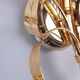 24 kt gold-plated tulip glass wall lamps Italian design 1970