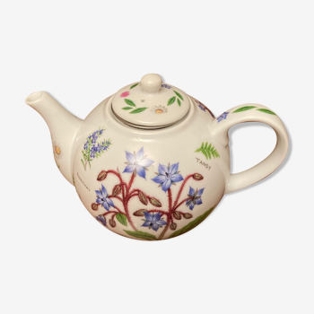 Teapot with floral decoration, 1000ml, integrated strainer