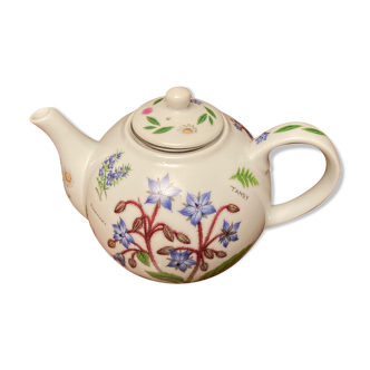 Teapot with floral decoration, 1000ml, integrated strainer