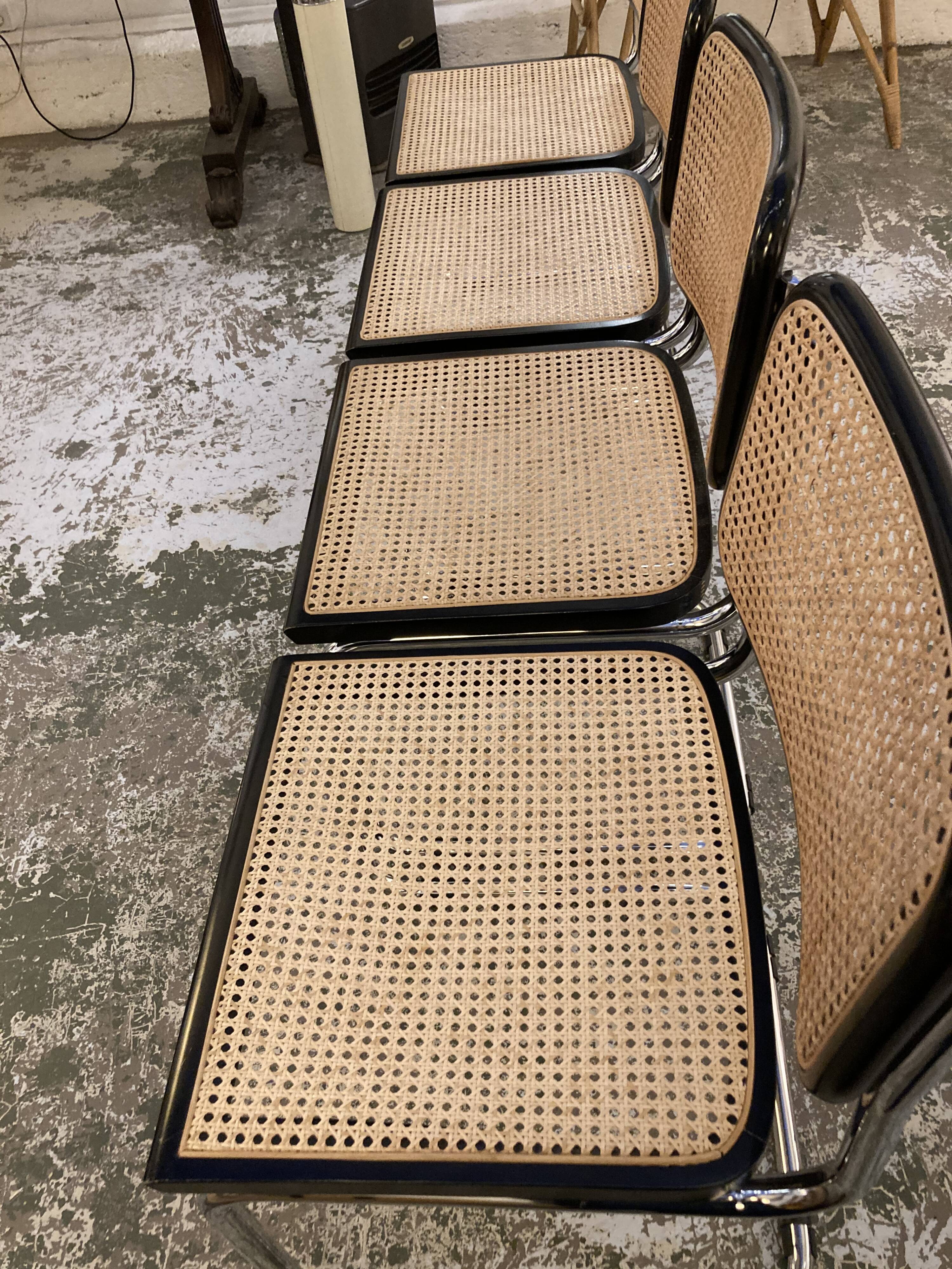 Series of 4 chairs B32 Cesca de Breuer