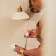 Pitchoun portable lamp in white terracotta
