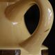 Vintage straw yellow Gien coffee maker, "Djerba" model