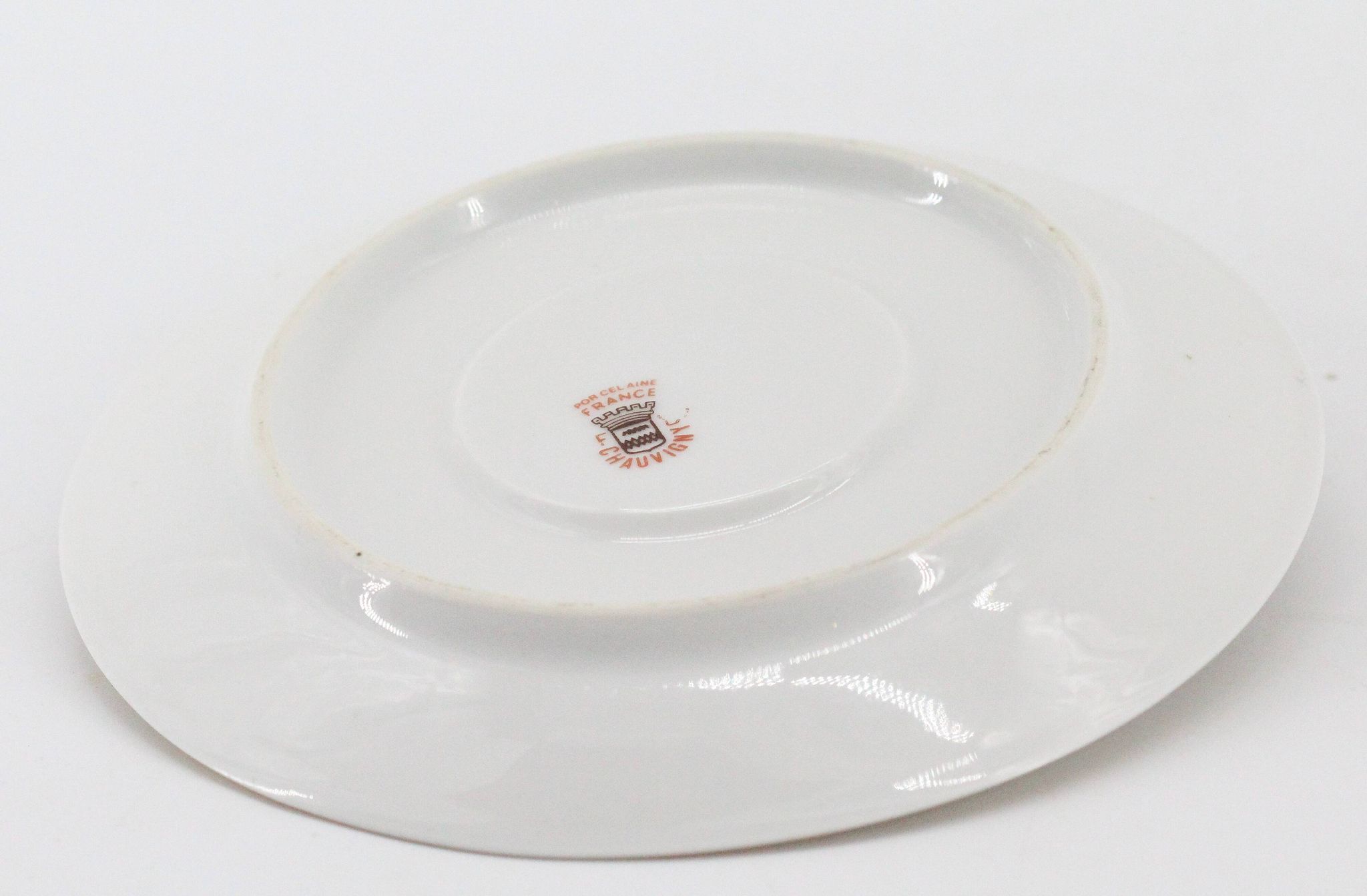 Former Chauvigny porcelain cup and cup