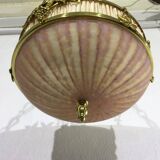 Bronze And Glass Paste Pendant Lamp