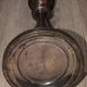 Antique Silver-Plated Metal Candlestick Vintage Torch 18th 19th Century