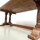 Table de ferme bourgeoise en chêne, années 50