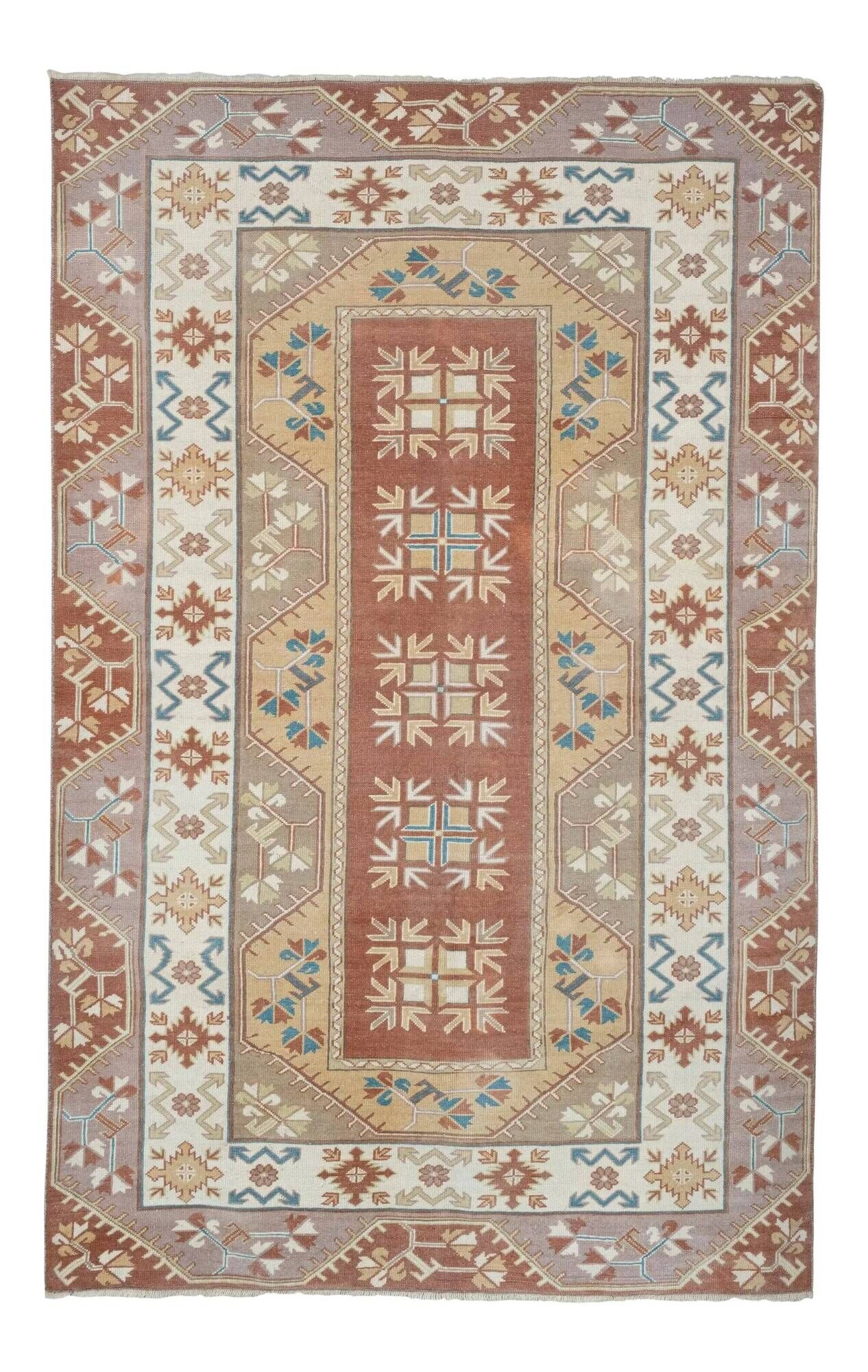 Vintage Turkish Oushak rug 155x237 cm