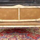 Louis XVI Period Laqué Wooden Bench Italian Work