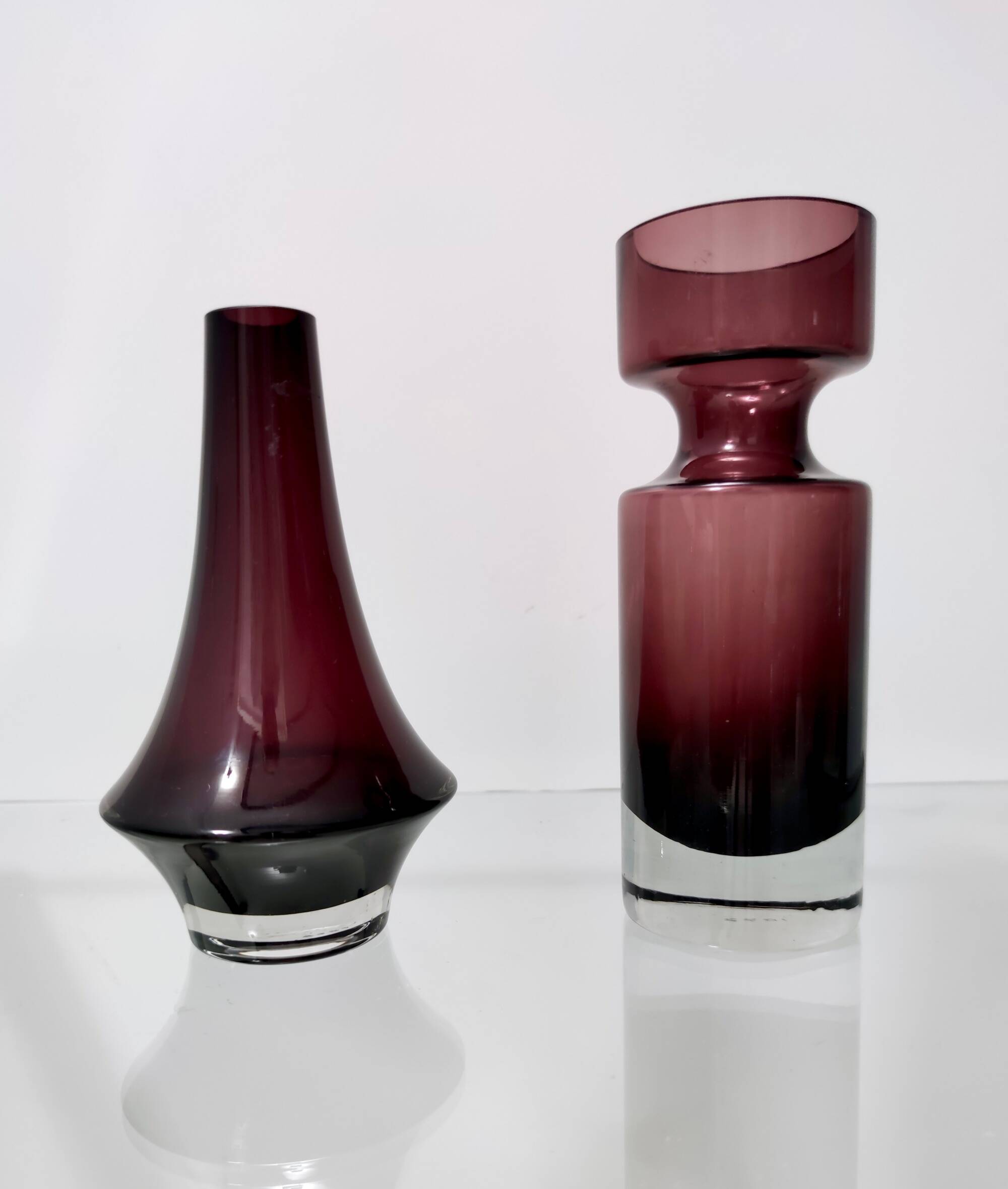 Pair of Glass Vases by Tamara Aladin for Riihimaen Lasi Oy, Finland
