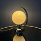 Vintage chrome table lamp with glass shade