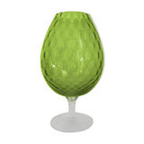 Vintage green glass vase