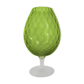 Vase vintage en verre vert