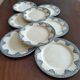 8 flat plates iron earth Salins, model Céline