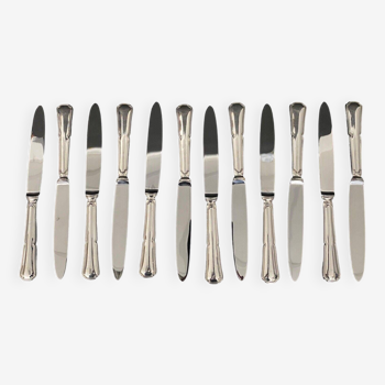 Set of 24 silver-plated knives, fillet model