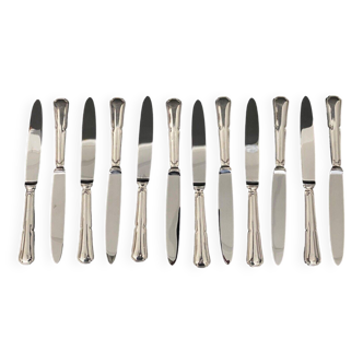 Set of 24 silver-plated knives, fillet model