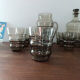 Service à Boisson Vintage Prestige XL - Verre Fumé Ambré Années 60/70