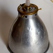 Suspension lampshade bell in vintage aluminum