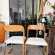 Ancienne paire de chaises Baumann traîneau vintage