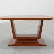 Art Deco Walnut Veneer Coffee Table, Belgium, circa 1920
