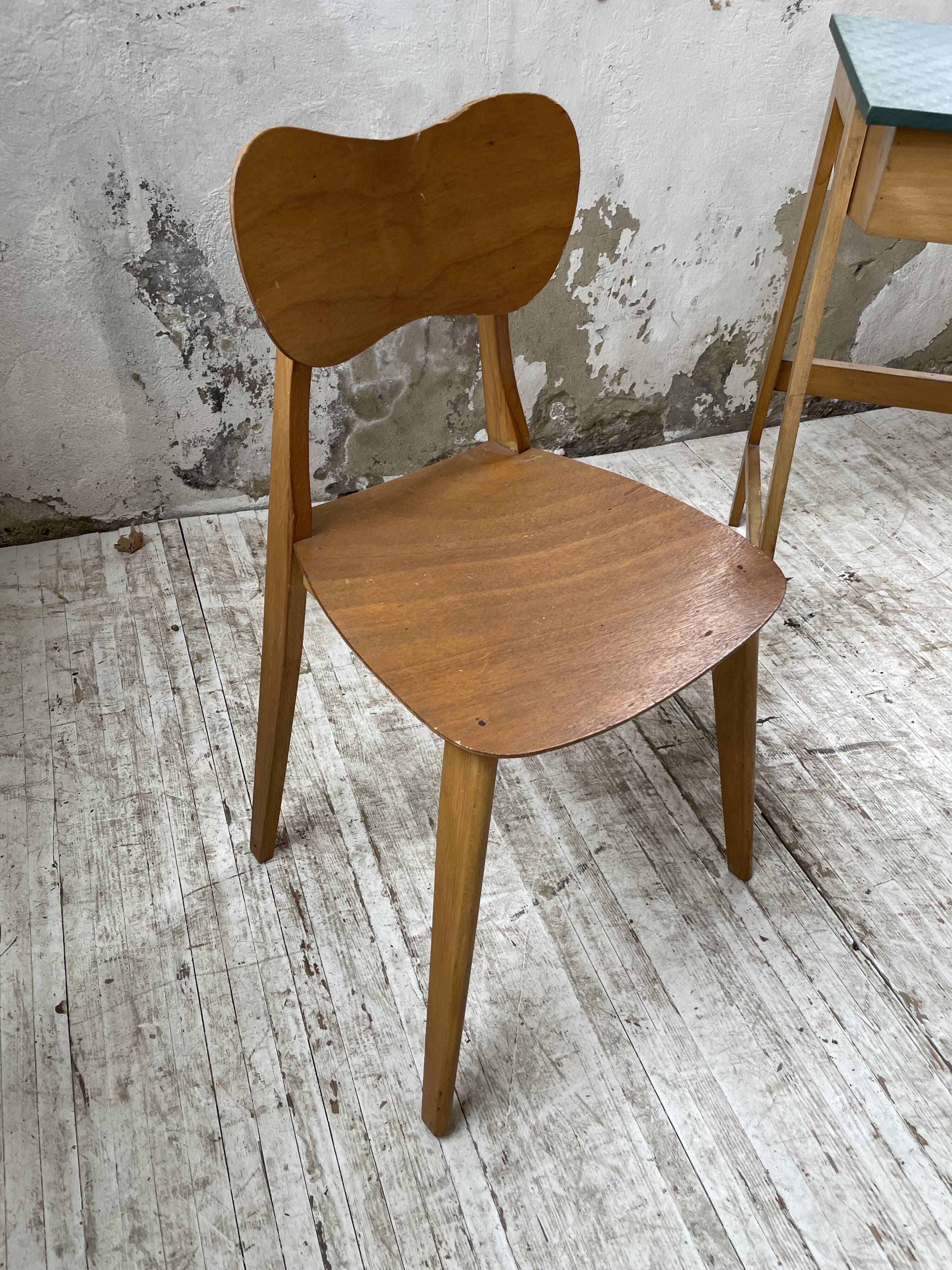 Bureau et chaise enfant pieds compas