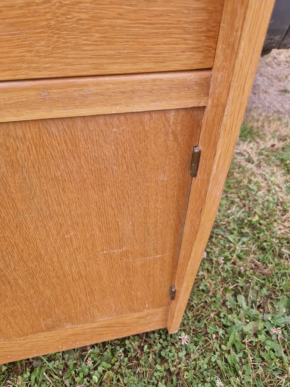 Small vintage oak veneer sideboard from the 1960s