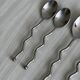 Set of 4 silver-plated metal spoons